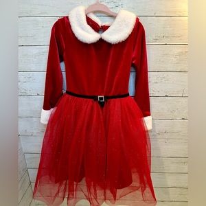 ZUNIE little girls red Christmas Holiday tutu dress size 5